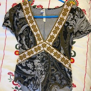 Free People Pattern Bodysuit